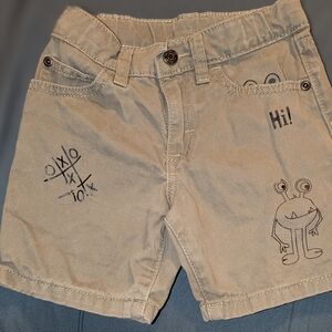 Kids Tan Shorts with Fun Graphics